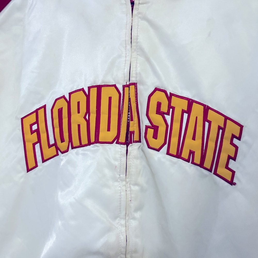 COPY - VTG Starter Florida State Seminoles Reversible Jacket Embroidered Logos …